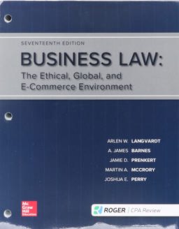 Loose-Leaf for Essentials of Business Law 10th 9781260159448 Front Cover