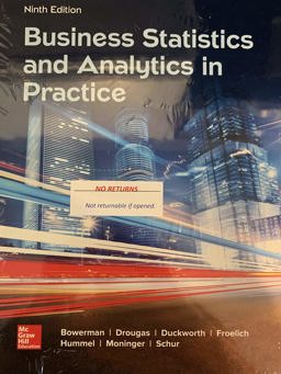 BUSINESS STATISTICS IN PRACTICE  9781260187496 Front Cover