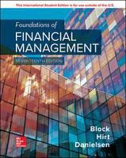 ISE Foundations of Financial Management 17th 9781260290813 Front Cover