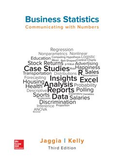 Loose Leaf for Business Statistics: Communicating with Numbers 3rd 9781260299236 Front Cover