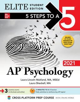 5 Steps to a 5: AP Psychology 2021 Elite Student Edition  9781260467000 Front Cover