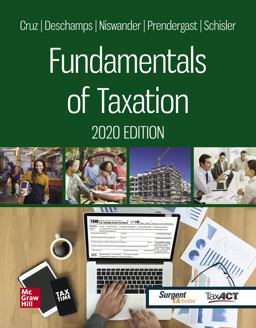Loose Leaf for Fundamentals of Taxation 2020 Edition 13th 9781260483147 Front Cover