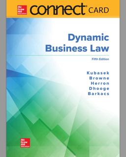 DYNAMIC BUSINESS LAW-CONNECT ACCESS  9781260512670 Front Cover