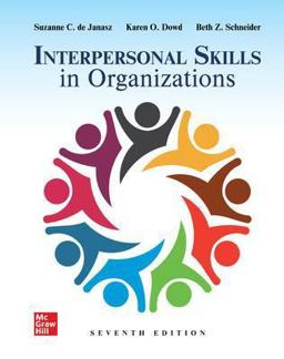 Interpersonal Skills in Organizations  9781260681338 Front Cover