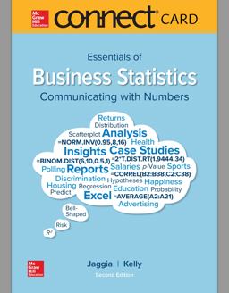 ESSENTIALS OF BUSINESS STAT.-CONNECT  9781260681390 Front Cover