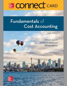 Fundamentals of Cost Accounting Connect Access Card:  9781260708738 Front Cover