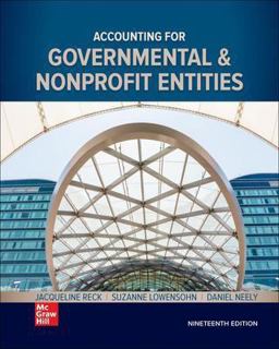 Accounting for Governmental and Nonprofit Entities  9781260809954 Front Cover
