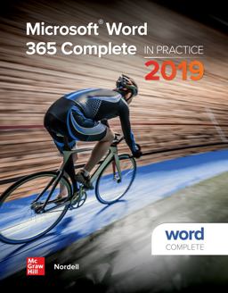 Microsoft Word 365 Complete: in Practice, 2019 Edition  9781260818185 Front Cover