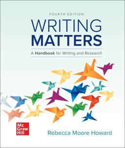 Writing Matters: A Handbook for Writing and Research With Exercises  9781260860306 Front Cover