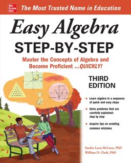 Easy Algebra Step-By-Step, Third Edition 3rd 9781264878796 Front Cover