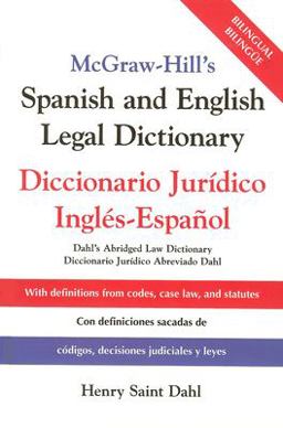 McGraw Hill's Spanish/English Legal Dict (PB)  9781265618346 Front Cover