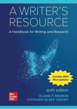A Writer's Resource 2021 MLA Update 6th 9781266717758 Front Cover