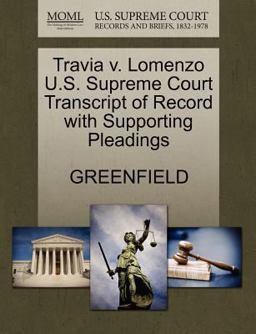 Travia V. Lomenzo U. S. Supreme Court Transcript of Record with Supporting Pleadings