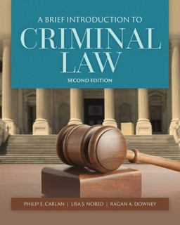 Brief Introduction to Criminal Law 2nd 9781284056112 Front Cover