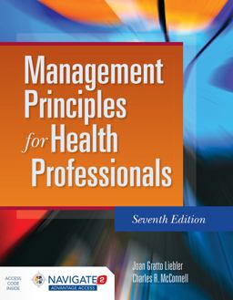 Management Principles for Health Professionals:  9781284081329 Front Cover