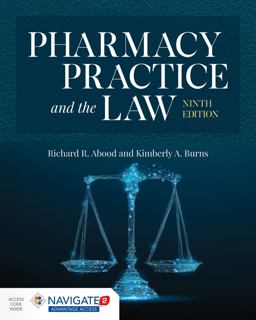 Pharmacy Practice and the Law 9th 9781284154979 Front Cover