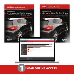 Fundamentals of Automotive Technology, Second Edition, Student Workbook, Tasksheet Manual, and 2 Year Online Access to Fundamentals of Automotive Technology ONLINE 2nd 9781284182286 Front Cover