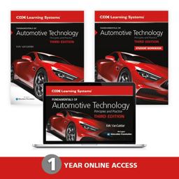 Fundamentals of Automotive Technology Student Workbook, and 1 Year Online Access to Fundamentals of Automotive Technology Online 3rd 9781284271553 Front Cover