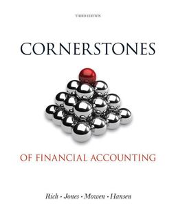 Cornerstones of Financial Accounting (with 2011 Annual Reports: under Armour, Inc. and VF Corporation) 3rd 9781285060668 Front Cover