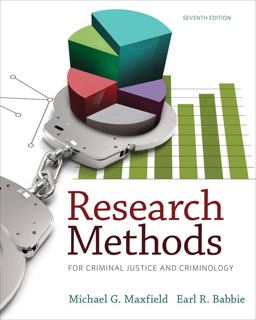 Research Methods for Criminal Justice and Criminology 7th 9781285067841 Front Cover
