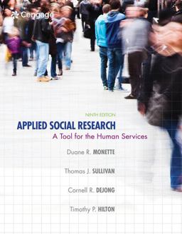 Applied Social Research A Tool for the Human Services 9th 9781285075518 Front Cover