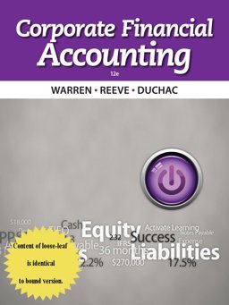 Corporate Financial Accounting 12th 9781285078588 Front Cover