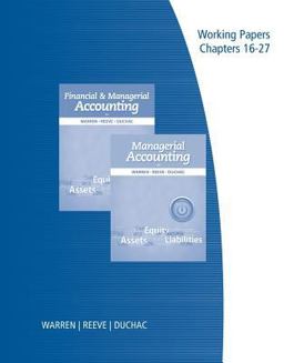 Financial and Managerial Accounting Financial and Managerial Accounting