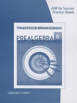 AIM for Success Practice Sheets for Aufmann/Lockwood's Prelgebra: an Applied Approach, 6th