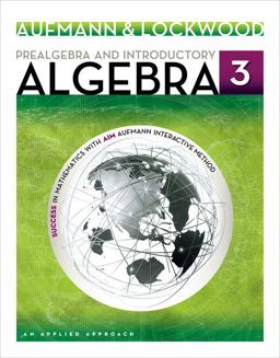 Student Solutions Manual for Aufmann/Lockwood's Prealgebra and Introductory Algebra: an Applied Approach, 3rd