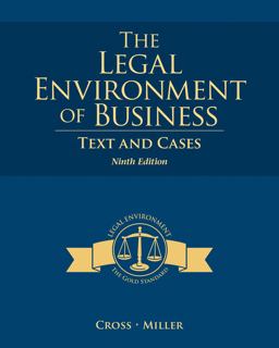 Legal Environment of Business Text and Cases 9th 9781285428949 Front Cover