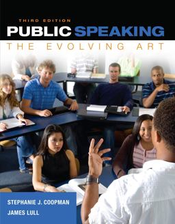 Public Speaking The Evolving Art 3rd 9781285433103 Front Cover
