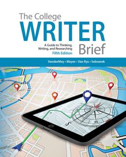 The College Writer: A Guide to Thinking, Writing, and Researching  9781285437965 Front Cover