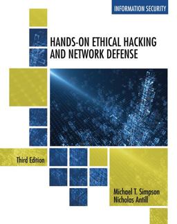 Hands-on Ethical Hacking and Network Defense:  9781285454610 Front Cover