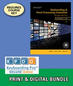 Bundle: Keyboarding and Word Processing Essentials, Lessons 1-55, 19th +Keyboarding Pro Deluxe Online Lessons 1-55 Printed Access Card