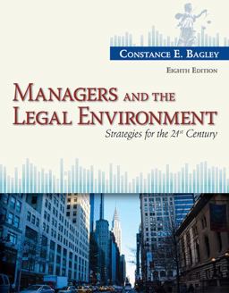 Managers and the Legal Environment: Strategies for the 21st Century  9781285860374 Front Cover