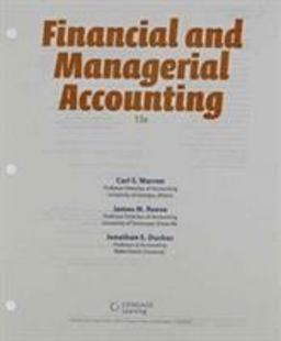 Financial and Managerial Accounting Financial and Managerial Accounting