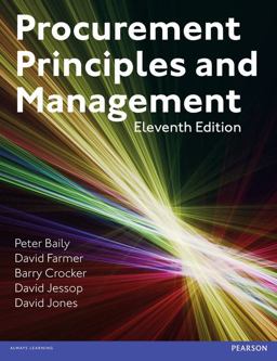 Procurement, Principles and Management