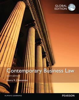 Contemporary Business Law, Global Edition 8th 9781292059358 Front Cover