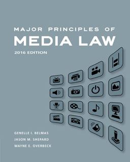 Major Principles of Media Law 2016  9781305076983 Front Cover