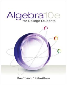 Algebra for College Students 10th 9781305081161 Front Cover