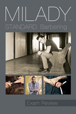 Milady Standard Barbering: Exam Review  9781305100671 Front Cover