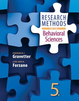 Research Methods for the Behavioral Sciences:  9781305104136 Front Cover