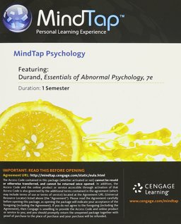 MindTap Psychology, 1 Term (6 Months) Printed Access Card for Durand/Barlow's Essentials of Abnormal Psychology, 7th
