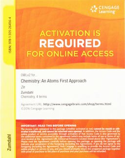 OWLv2, 4 Terms (24 Months) Printed Access Card for Zumdahl/Zumdahl's Chemistry: an Atoms First Approach, 2nd