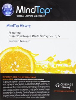 MindTap History, 1 Term (6 Months) Printed Access Card for Duiker/William/Spielvogel/Jackson's World History, Volume II: Since 1500, 8th