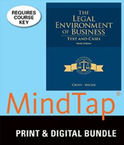 Bundle: the Legal Environment of Business: Text and Cases, 9th + MindTap Business Law, 1 Term (6 Months) Printed Access Card