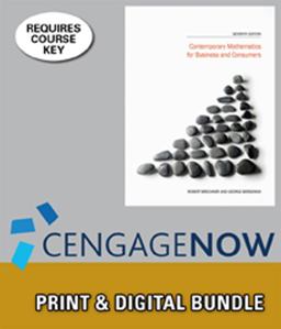 Bundle: Contemporary Mathematics for Business and Consumers, 7th + CengageNOW(tm), 2 Terms Printed Access Card Bundle: Contemporary Mathematics for Business and Consumers, 7th + CengageNOW(tm), 2 Terms Printed Access Card