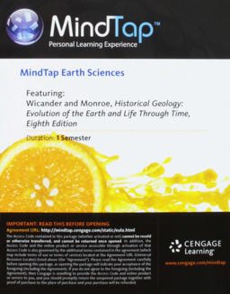 MindTap Earth Science for Wicander/Monroe's Historical Geology, 8th Edition, [Instant Access], 1 term (6 months) 8th 9781305395008 Front Cover