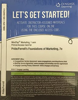 MindTap Marketing, 1 Term (6 Months) Printed Access Card for Pride/Ferrell's Foundations of Marketing, 7th