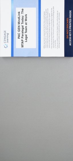 LMS Integrated for MindTap Paralegal, 1 Term (6 Months) Printed Access Card for Miller/Meinzinger's Paralegal Today: the Legal Team at Work, 7th
